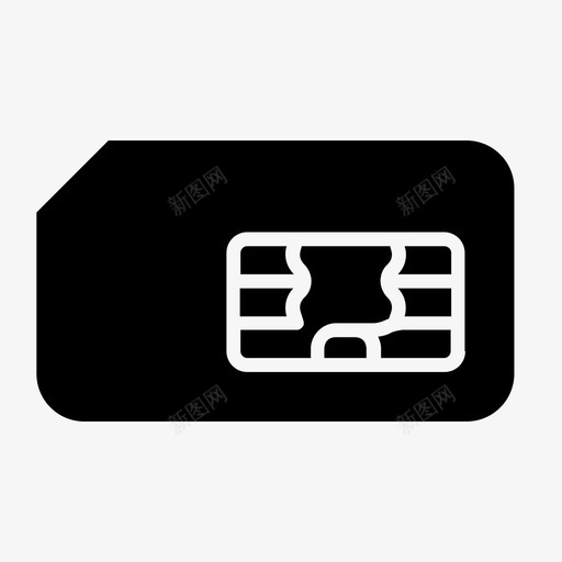 sim卡用户识别模块智能卡图标svg_新图网 https://ixintu.com gsm imei minisim pin puk sim卡 安全芯片 智能卡 用户识别模块