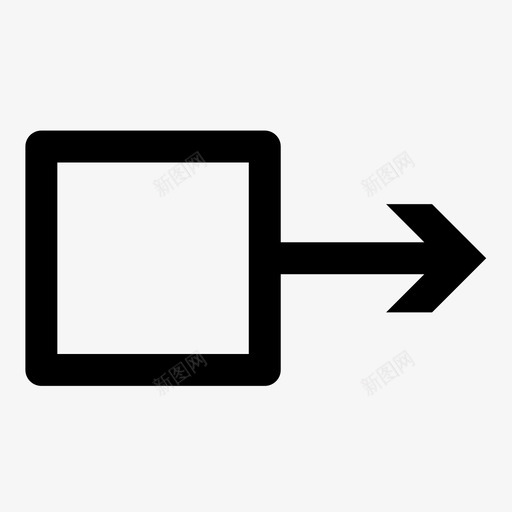 移动传输转换图标svg_新图网 https://ixintu.com 传输 发送 右箭头 导出 方形 框 滑动 移动 转换 转移 运输