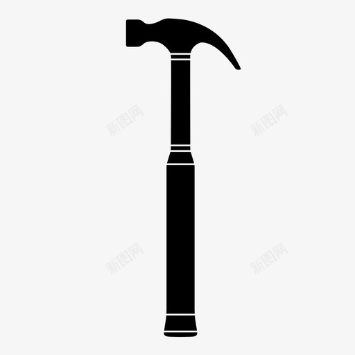 锤子建造工匠图标svg_新图网 https://ixintu.com 工具 工匠 建造 物品 钉子 锤子