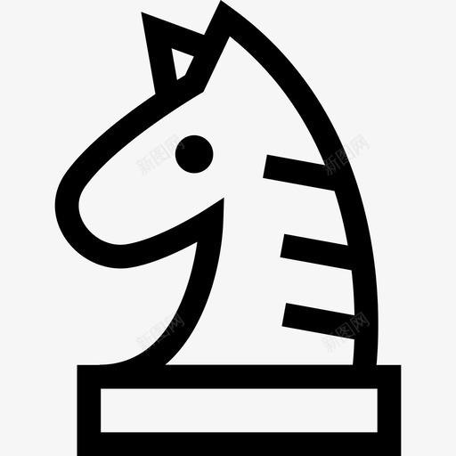 骑士象棋棋子轮廓形状图标svg_新图网 https://ixintu.com 形状 骑士象棋棋子轮廓