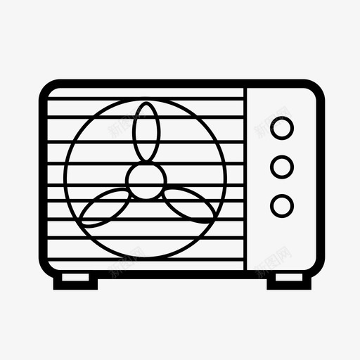 风机空调制冷图标svg_新图网 https://ixintu.com 制冷 夏季 空调 线性建筑 风机