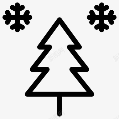圣诞树剪贴画雪图标图标