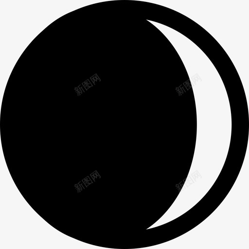 新月温度晴天图标svg_新图网 https://ixintu.com 多云 夜间 天气 对比 新月 晴天 月食 温度