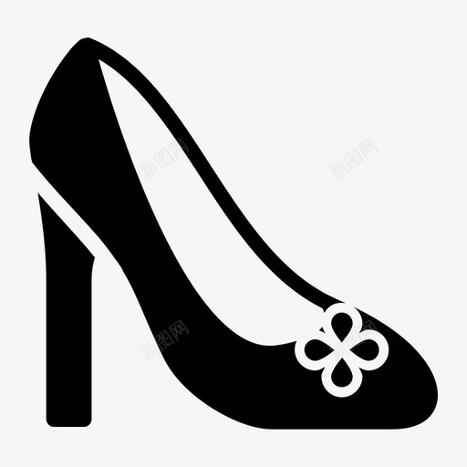高跟鞋装扮时尚图标svg_新图网 https://ixintu.com 女人 时尚 脚 衣服和鞋子固体卷2 装扮 鞋 鞋具 高跟鞋