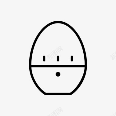 鸡蛋计时器糕点意大利面图标图标