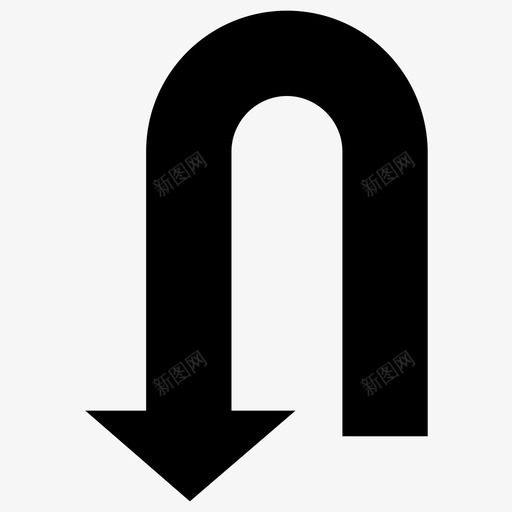 u形转弯过程路径图标svg_新图网 https://ixintu.com 425+箭头矢量图标 u形转弯 向下 向左 导向 导航 流向 路径 过程