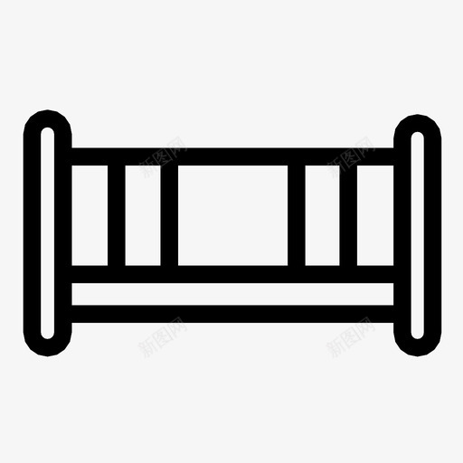 婴儿床家具图标svg_新图网 https://ixintu.com 婴儿床 家具