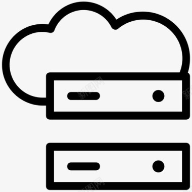 云网络存储服务器图标图标