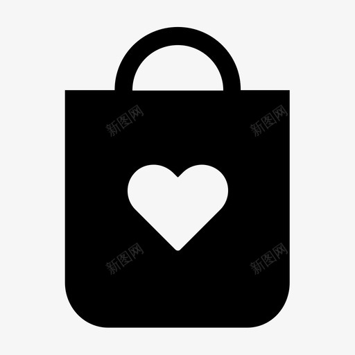 购物袋满意购买图标svg_新图网 https://ixintu.com 喜欢 心 最爱 满意 爱 电子商务 购买 购物袋