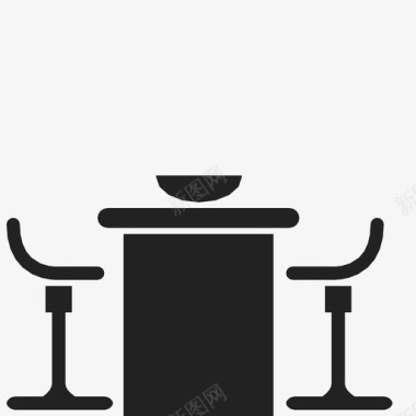 厨房家具和桌子图标图标