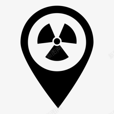 辐射区域警告图标图标