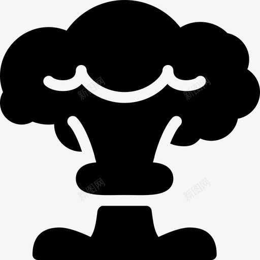 蘑菇云爆炸图标svg_新图网 https://ixintu.com 爆炸 蘑菇云