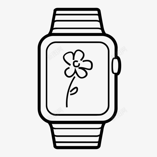 智能手表可穿戴设备图标svg_新图网 https://ixintu.com 信息 可穿戴设备 图片 手表 智能手表 朋友 油漆 画 花 苹果手表