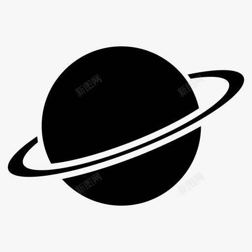 行星外太空环图标svg_新图网 https://ixintu.com 土星 外太空 太阳系 旋转行星 环 行星 轨道