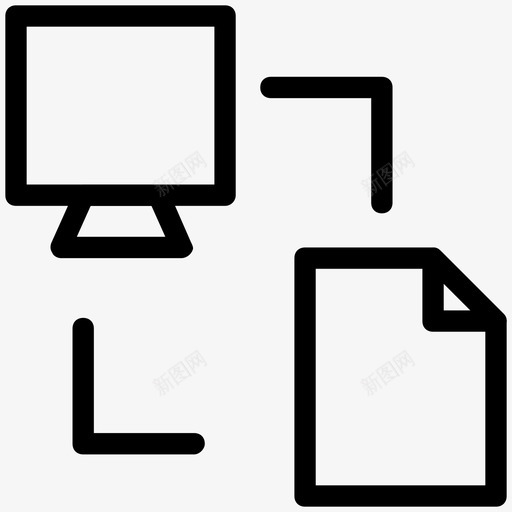 与电脑共享文件扩展名图标svg_新图网 https://ixintu.com 与电脑共享文件扩展名