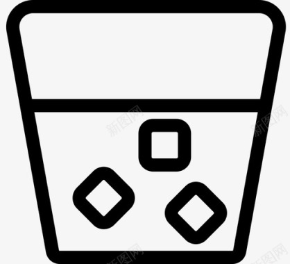 冰水食品和饮料图标图标