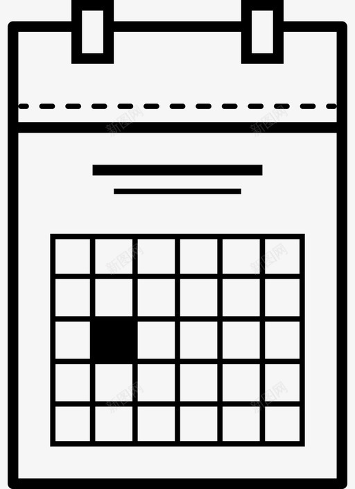 日历计划表纸张图标svg_新图网 https://ixintu.com lil文件 会议 信函 截止日期 文档 日历 月 注释 纸张 计划表 页面