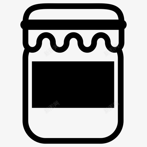 果酱罐子果冻图标svg_新图网 https://ixintu.com 保存 明胶 果冻 果酱 瓶子 确认 罐头 罐子