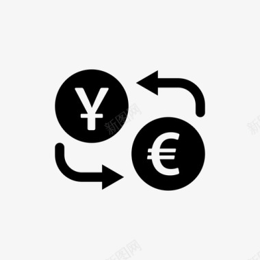 货币兑换汇率金融图标图标