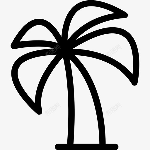 棕榈树自然公园图标svg_新图网 https://ixintu.com 公园 天然 旅游 棕榈树 植物 热带 热带树 绿色 自然
