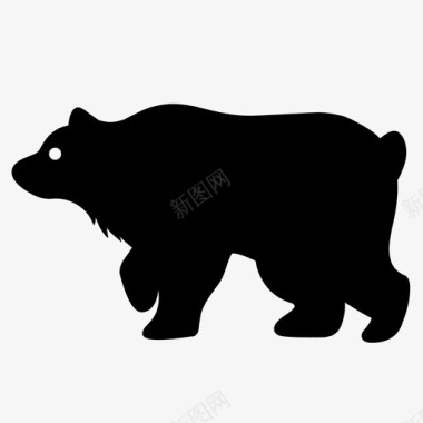 熊冬眠哺乳动物图标图标