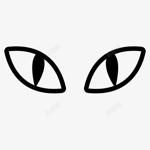 猫眼手表凝视图标svg_新图网 https://ixintu.com 万圣节派对轮廓图标 凝视 动物 夜 幽灵 手表 柴郡 猫眼 看