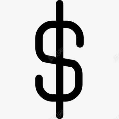 美元货币符号符号货币图标填充图标