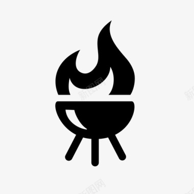 烧烤烹饪火图标图标