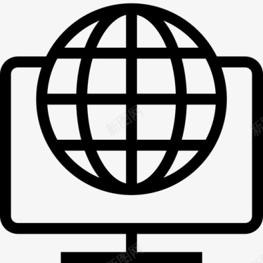 互联网浏览连接互联网全球图标图标