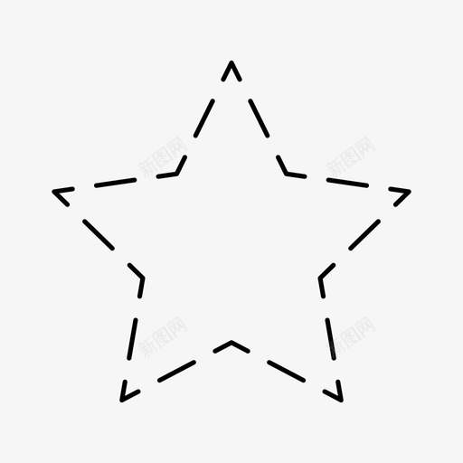 星形虚线形状图标svg_新图网 https://ixintu.com 形状 星形 星形虚线 简单虚线形式 虚线
