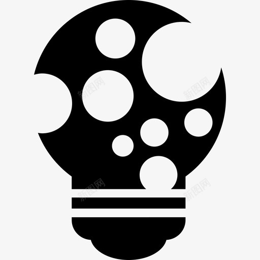 创意创意灯泡符号图标svg_新图网 https://ixintu.com 创意创意灯泡符号