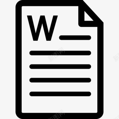 MicrosoftWord文档文件界面基本应用程序图标图标
