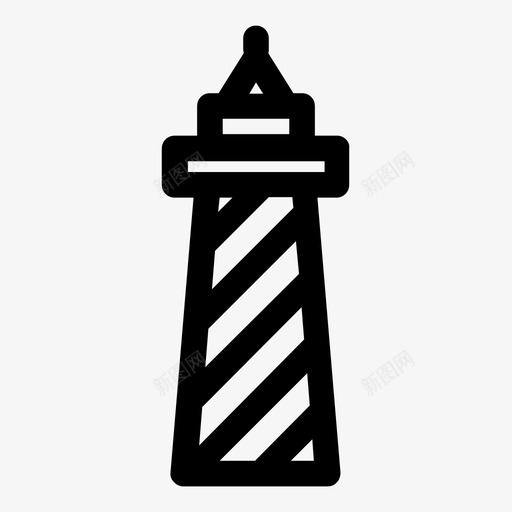 灯塔海滩建筑图标svg_新图网 https://ixintu.com 六边形 塔 建筑 海洋 海滩 灯塔 航海