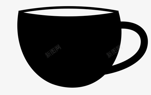 咖啡杯茶圆形图标图标