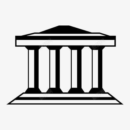 卫城古代建筑图标svg_新图网 https://ixintu.com 卫城 古代 希腊 建筑 纪念碑