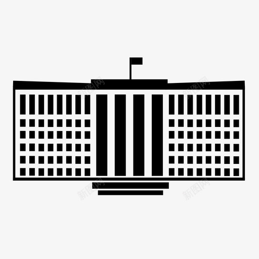 建筑政府机构图标svg_新图网 https://ixintu.com 建筑 政府 机构 白宫 议会