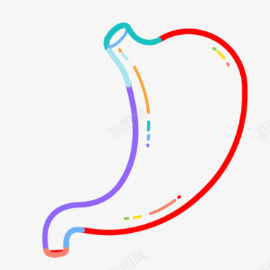 胃解剖学身体部分图标图标
