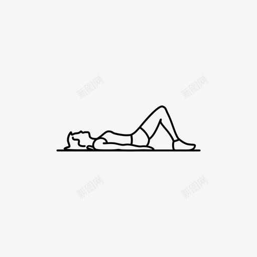 臀部锻炼女性训练图标svg_新图网 https://ixintu.com 仰卧起坐 健康 健身 力量 女性 有氧 腹肌 臀部锻炼 训练 锻炼