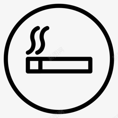 吸烟区不健康区烟雾区图标图标