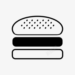 汉堡汉堡牛肉快餐图标高清图片