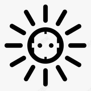 太阳能电阳光图标图标