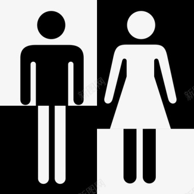 混合性别性别中立图标图标