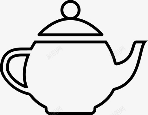 茶壶饮料冲泡图标图标
