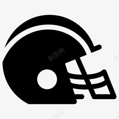 足球头盔运动盾牌图标图标