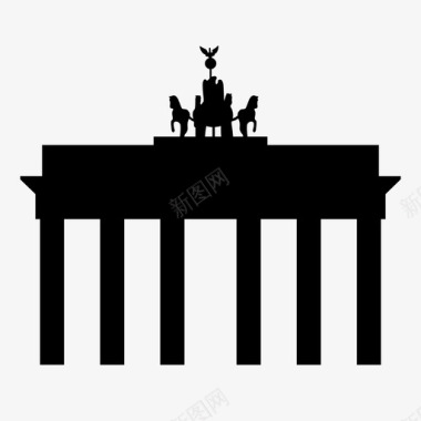 勃兰登堡门建筑柏林图标图标