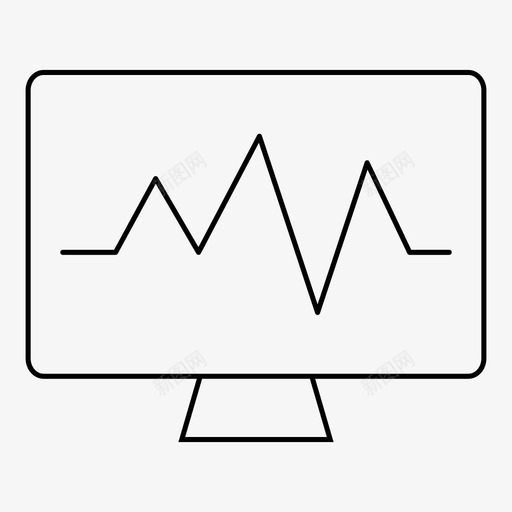 监视器医院生命线图标svg_新图网 https://ixintu.com 医学 医疗 医疗图标集 医院 外围设备 屏幕 生命体征 生命线 监视器 脉搏 脉搏监护仪