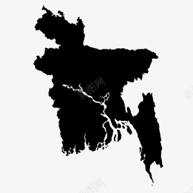 孟加拉国国家地图图标图标