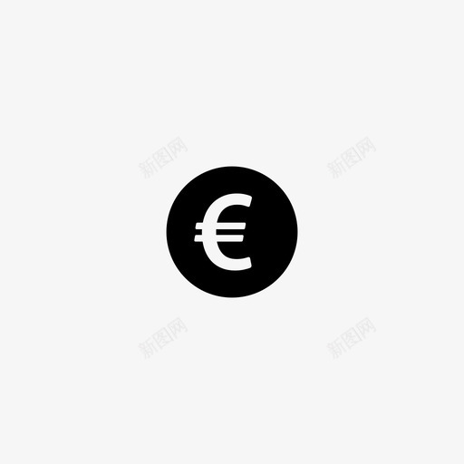 欧元支付货币符号图标svg_新图网 https://ixintu.com 兑换 商业 支付 欧元 硬币 货币 货币符号 金融