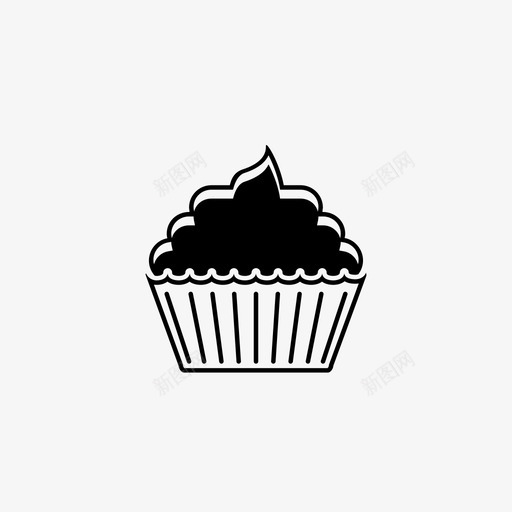 纸杯蛋糕松饼肥胖症图标svg_新图网 https://ixintu.com 冰淇淋 招待 松饼 甜点 糕点 糖 糖果 纸杯蛋糕 肥胖症