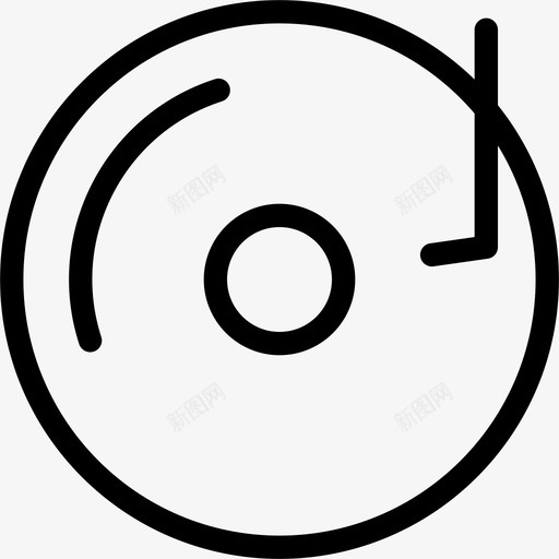 乙烯基唱片光碟留声机图标svg_新图网 https://ixintu.com 乙烯基唱片 光碟 旧播放器 留声机 音乐唱片